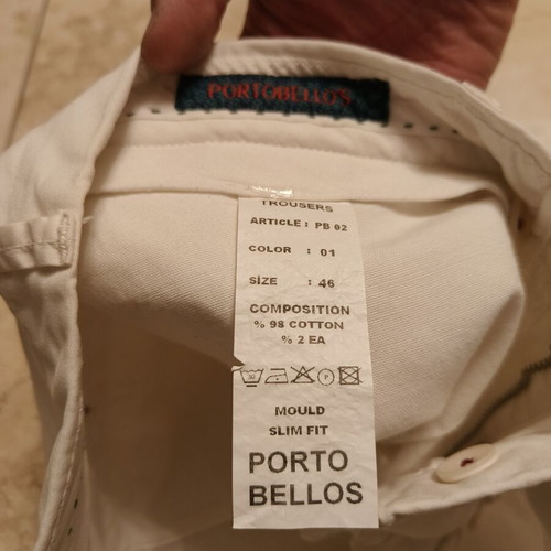 Portobello pants white XL like new, waist 46