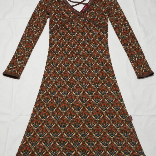 Uttam London vintage boho dress with long sleeves and criss-cross back, like new, size M