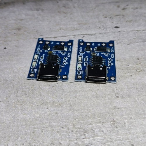 18650 Lithium Battery Charging Board TP4056 5V 1A Type-C, New 2 pcs