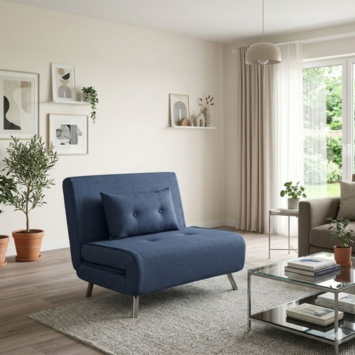 Nextdeco Berlin denim armchair bed new, compact convertible
