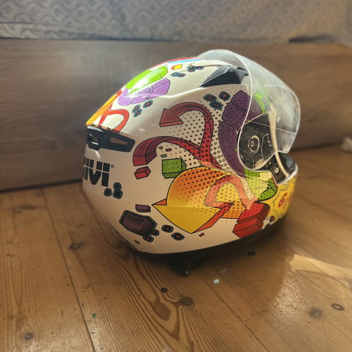 Givi HJ04 Junior Child Helmet like new, white, size 54cm