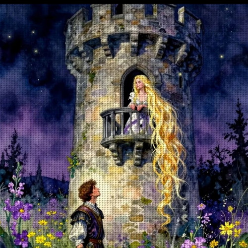 Cross stitch embroidery kit "Rapunzel"