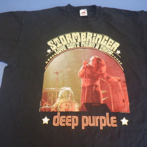 Authentic Deep Purple Stormbringer 2 T-shirt size XL black like new