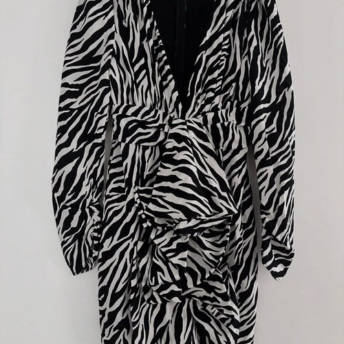 Danity Paris Zebra Mini Dress like new, black and white