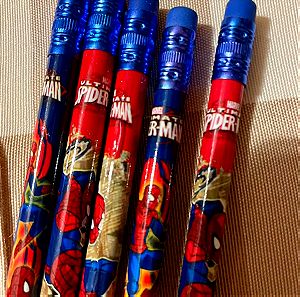 Σετ 5 μολυβιών με γόμα SpiderMan