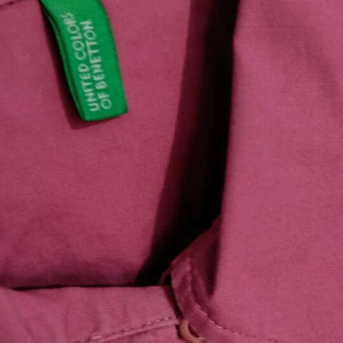 Benetton long-sleeve shirt used, pink, size S