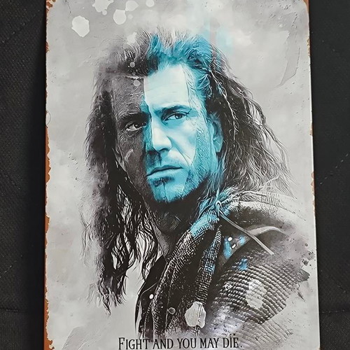 Metal decorative Braveheart William Wallace sign like new