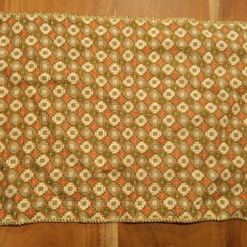 Embroidered table linen with gold thread, handmade, new, 48x32 cm