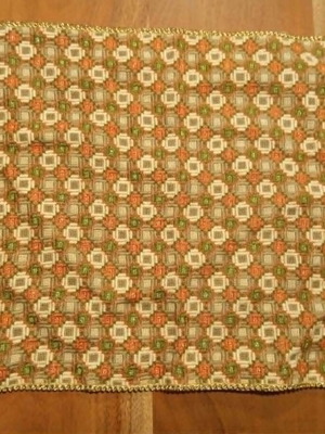 Embroidered table linen with gold thread, handmade, new, 48x32 cm