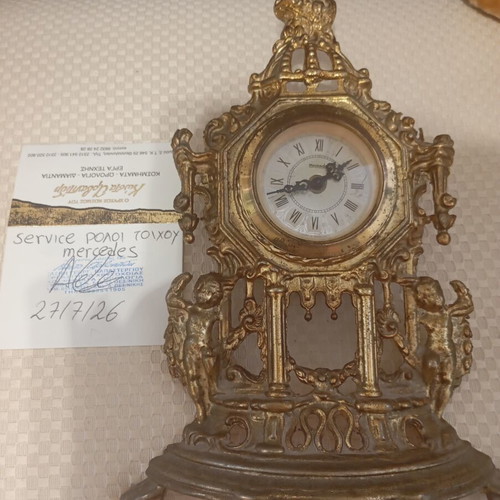 Vintage mantel clock used with mechanical Mercedes mechanism