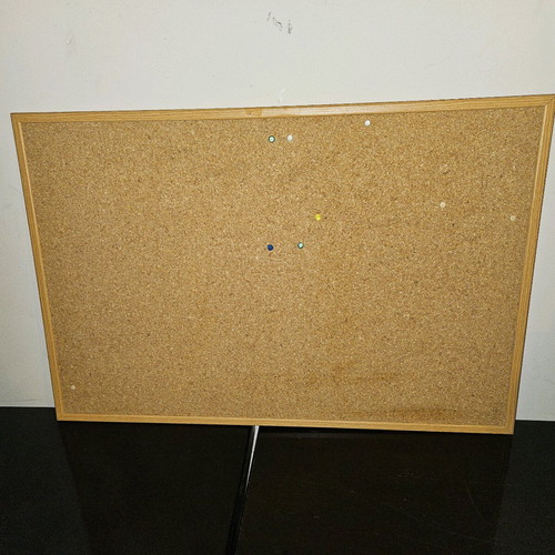 Notice board used 90 x 60 cm with wooden frame and cork