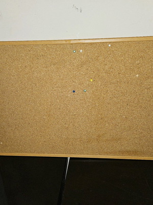 Notice board used 90 x 60 cm with wooden frame and cork