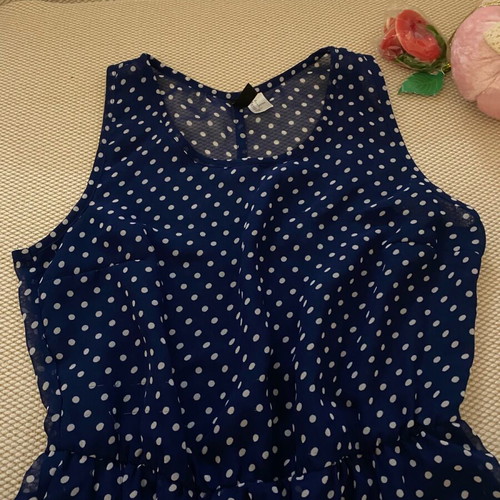 Blue polka dot summer dress H&M like new, size S