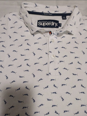 Superdry Polo shirt XL like new, white