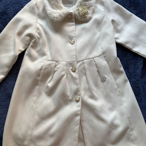 Ebita Collection Girls' Coat Ivory Size 10 Like New