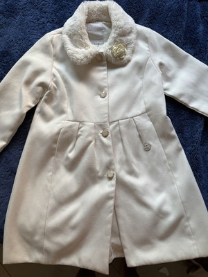 Ebita Collection Girls' Coat Ivory Size 10 Like New