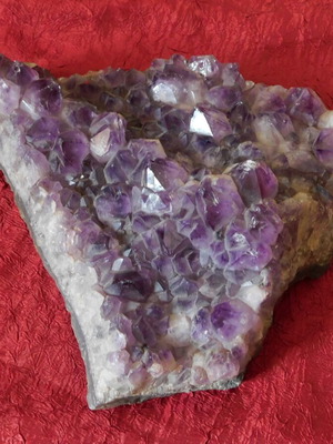 Amethyst used, large piece, mineral rock