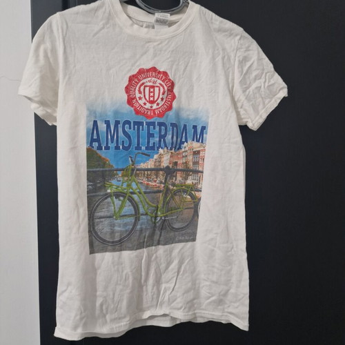 T-shirt Amsterdam unisex like new, size S, white