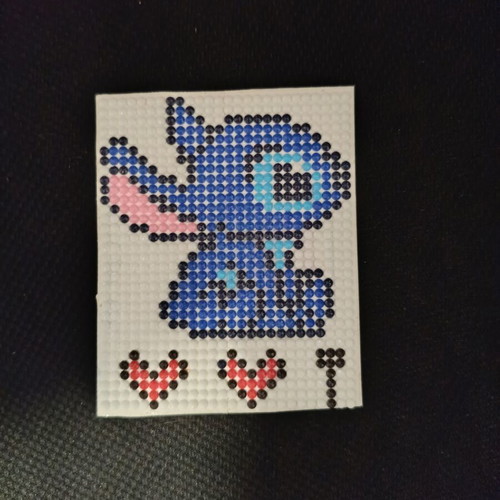 Stitch Handmade Bookmark Like New with Hearts and Small Diamonds