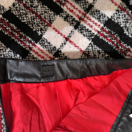 Y-CLU' Top for Kids Teen Skirt new, plaid with leather detail