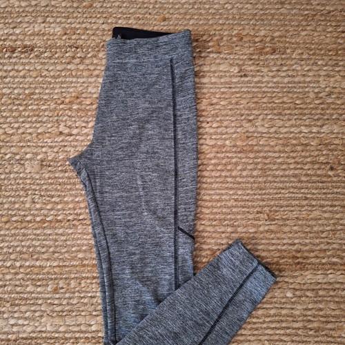 Bershka women's long leggings like new, high waist, slim fit, black and grey