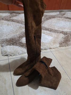 Tsakiris Mallas suede over the knee boots size 37 like new, brown
