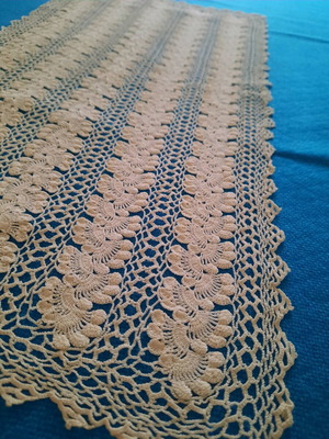 Handmade vintage beige crochet like new