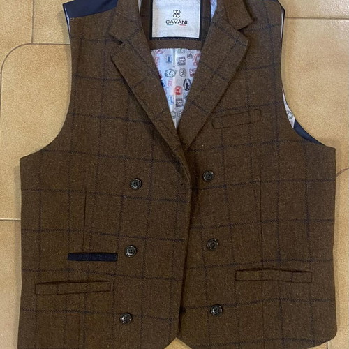 Cavani vest like new, blue and brown, size M