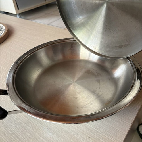 Vintage AMC Sauté Pan 32cm Model 8121 used, stainless steel