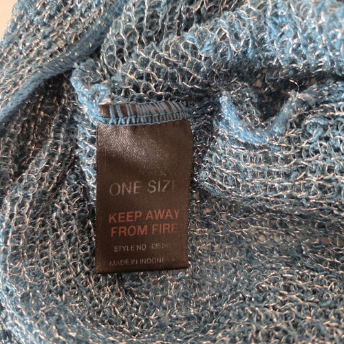 Ann Harvey Metallic Teal Open Front Knit Cardigan like new
