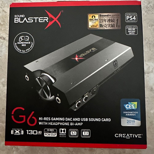 Creative Sound BlasterX G6 external 7.1 USB sound card used