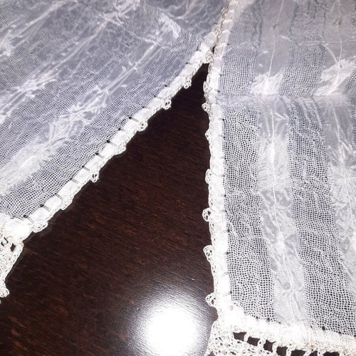 Cretan traditional wedding towel new with handmade lace