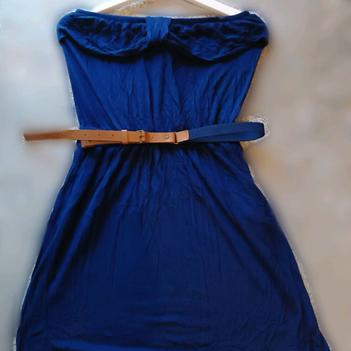 Calzedonia mini summer strapless dress used, blue