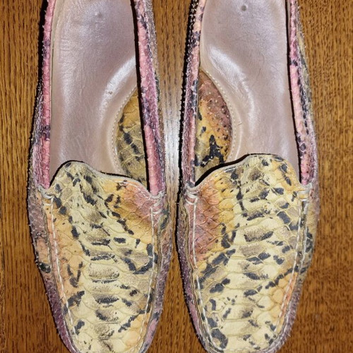 Tsakiris leather moccasins multicolored like new, size 37