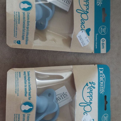 Dr. Brown's silicone pacifier blue 0-6 months new