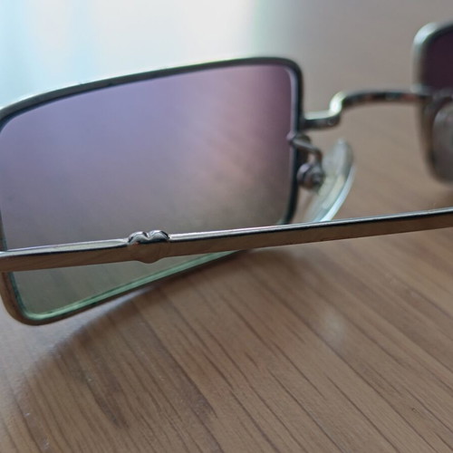 Vintage Y2K ONYX Street sunglasses metal rectangle purple green heart detail like new