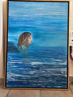 Painting by Greek artist Danalis Fotis, like new, 75x105 cm