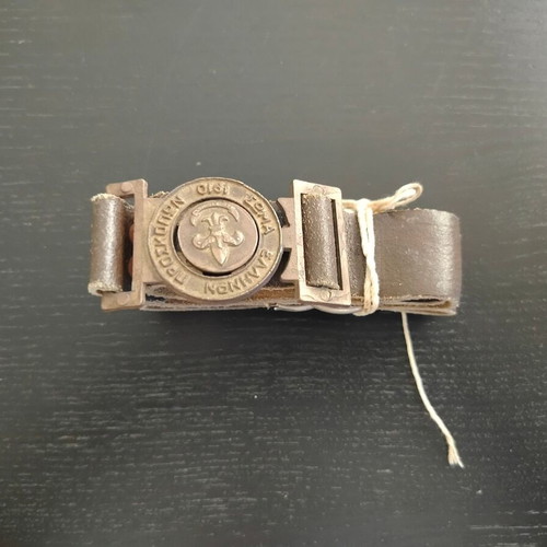 Scout belt used, vintage 60s-70s, leather, 74cm