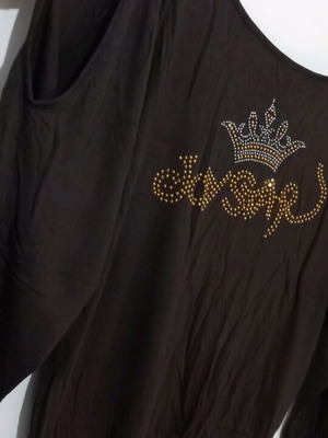 Blouse new L/XL with shoulder cutouts brown