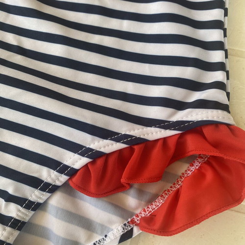 Disney Minnie Mouse Girls' One-Piece Swimsuit like new, striped