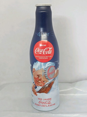 Метална бутилка Coca-Cola употребявана, празна без капачка