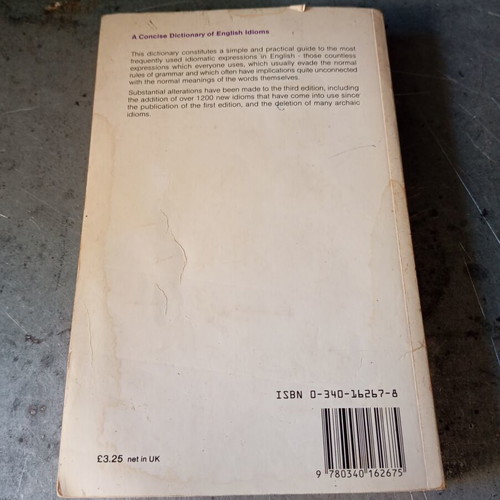 A Concise Dictionary of English Idioms book