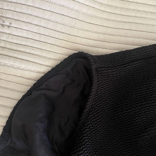 Forever 21 one-piece swimsuit small black crinkle knit bubble texture like new