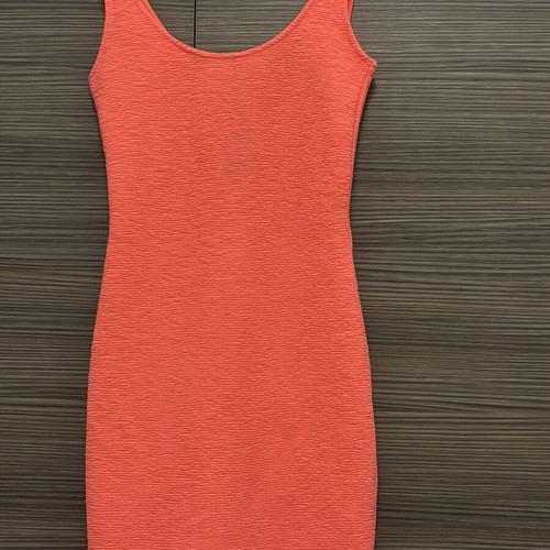 Bershka coral dress used, size S