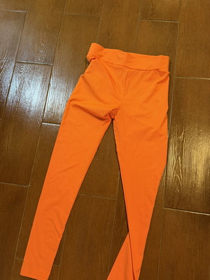 Orange leggings new, size S