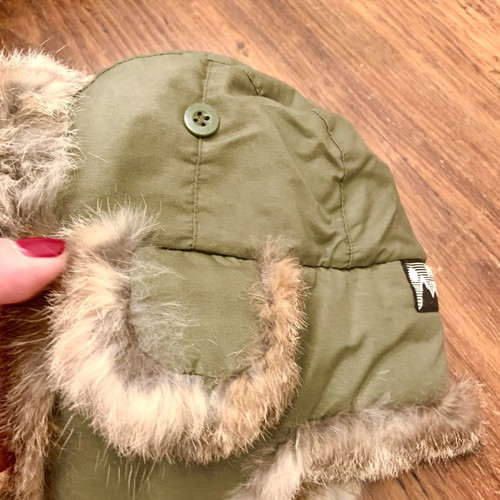 Children's multipurpose fur hat Lapin like new, brown