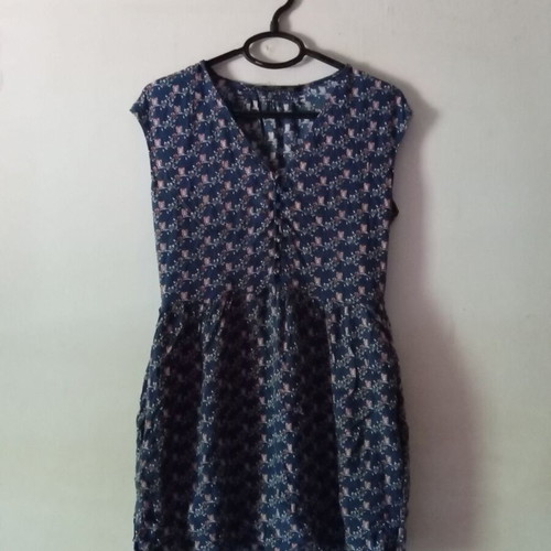 Mini summer dress Zara like new, blue, size M