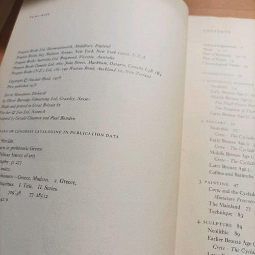 Book The Arts in Prehistoric Greece like new 1978