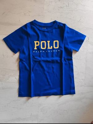 Polo Ralph Lauren T-shirt with yellow logo, blue, XS