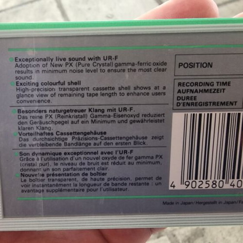 Maxell UR-F 60 Type I Blank Cassette Tape New Sealed